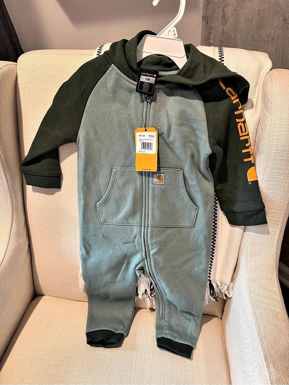 Carhartt Long-Sleeve Zip-Front Hooded Coverall Baby 12M